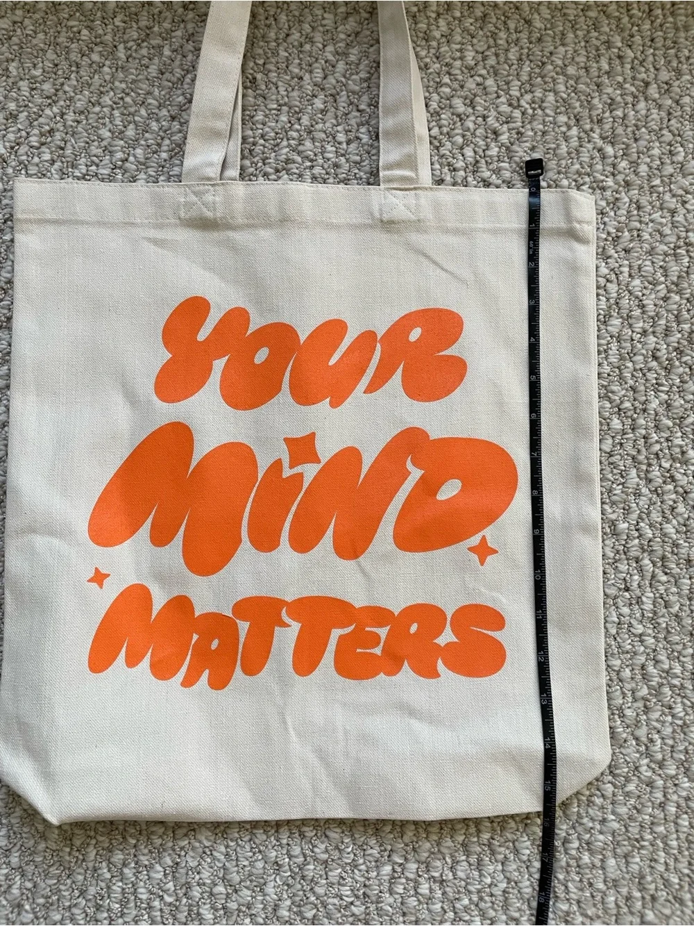 Canvas Tote with Orange 